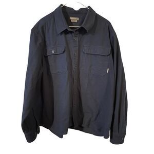 Eddie Bauer Mens Blue Long-Sleeve Button-Down Flannel Shirt Extra Large